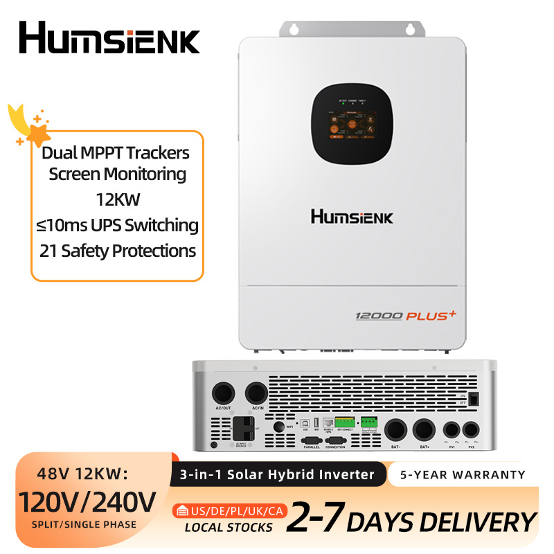 Mppt Hybrid Inverter 48V 8Kw 3 Phase - Humsienk 48V 12KW/8KW 3'ü 1 Arada