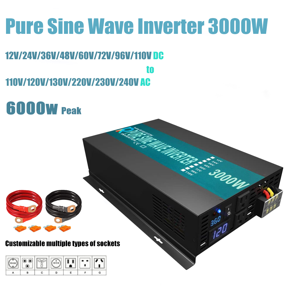 Inverter Pure Sine Wave 60Hz 120V 3000W - Güvenilir saf sinüs dalga invertör 3000W