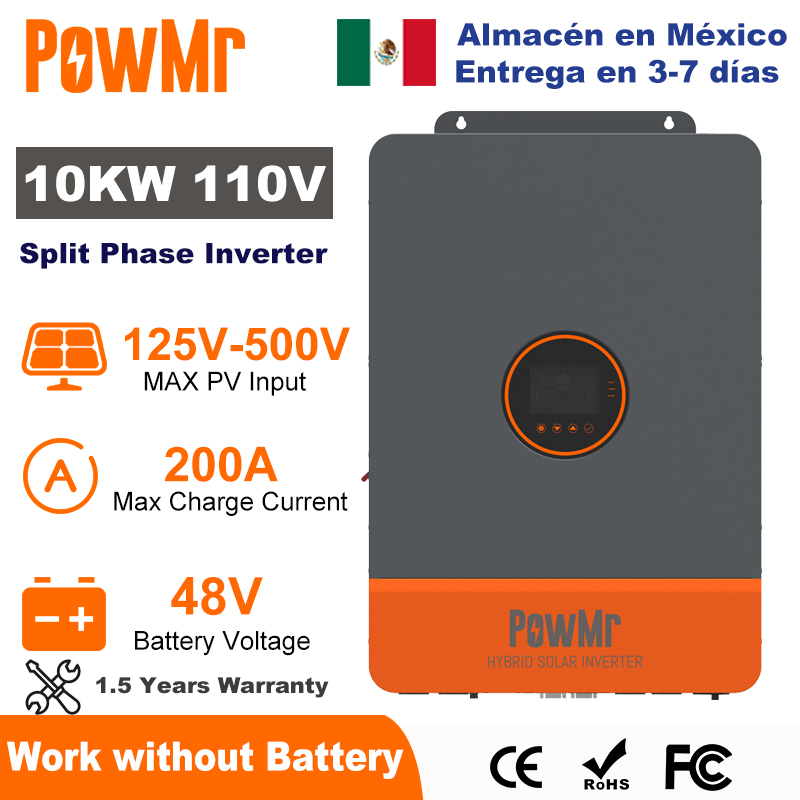 Split Phase Inverter 10Kw 110V 220V - PowMr 10KW Bölünmüş Faz İnvertör 48V