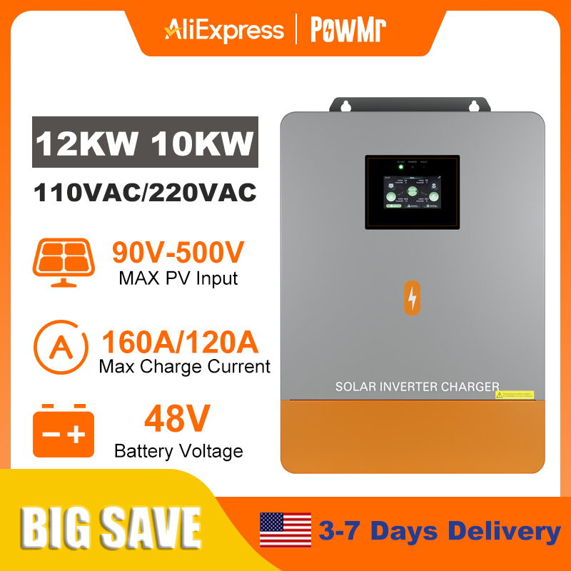 Split Phase Inverter 10Kw 110V 220V - PowMr 12KW 10KW Bölünmüş Faz İnvertör