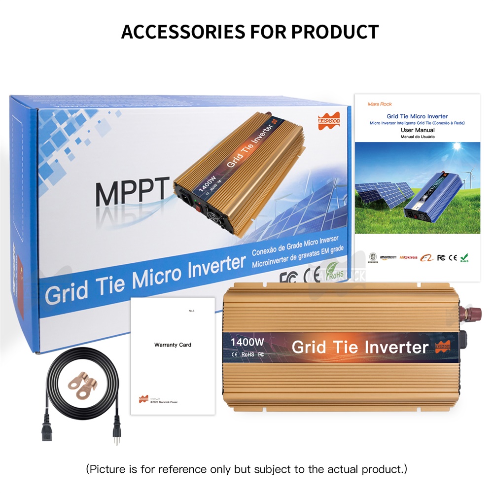 1000-1400W Şebeke Bağlantılı M - Micro Inverter 1400W Solar Grid Tie incelemesi ve fiyatı