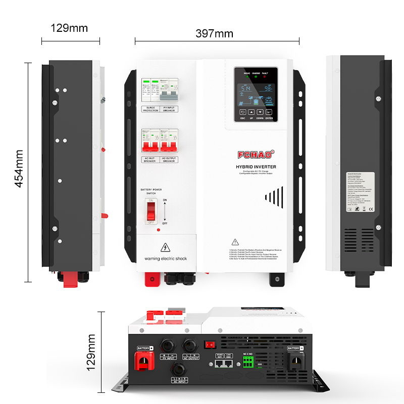Fchao Solar Hibrit İnvertör 3K - Hybrid Solar Inverter 5.5Kw Mppt 48V incelemesi ve fiyatı