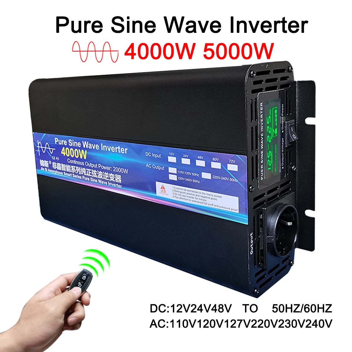 Saf Sinüs Dalgası Güç İnvertör - Pure Sine Wave Inverter 5000W 48V 220V incelemesi ve fiyatı