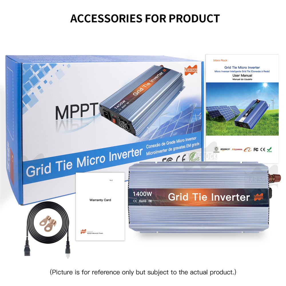 1000-1400W Şebeke Bağlantılı M - Micro Inverter 1400W Solar Grid Tie incelemesi ve fiyatı