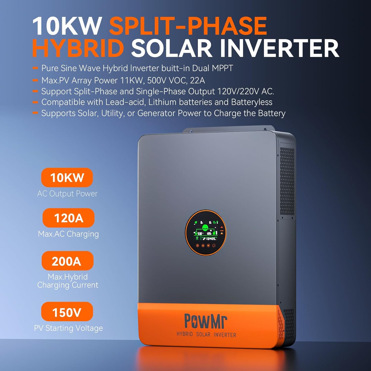 PowMr 10KW Bölünmüş Faz İnvert - Split Phase Inverter 10Kw 110V 220V incelemesi ve fiyatı