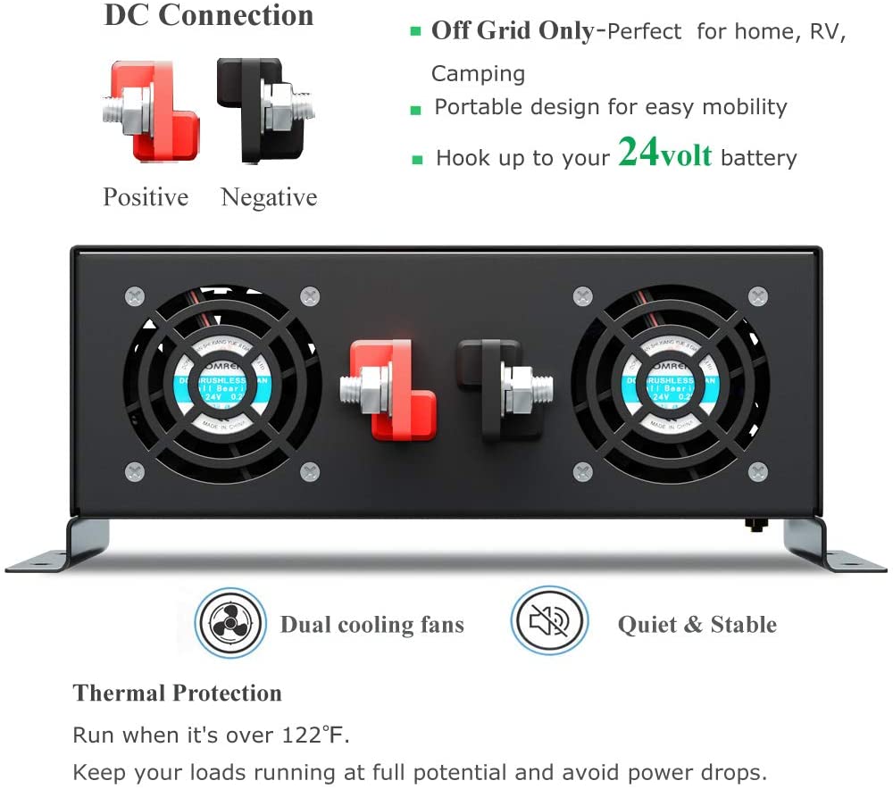 Saf Sinüs İnvertör 3000W Güneş - Inverter Pure Sine Wave 60Hz 120V 3000W incelemesi ve fiyatı