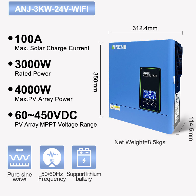 24V 3000W 120V şebekeden bağım - Inverter Pure Sine Wave 60Hz 120V 3000W incelemesi ve fiyatı