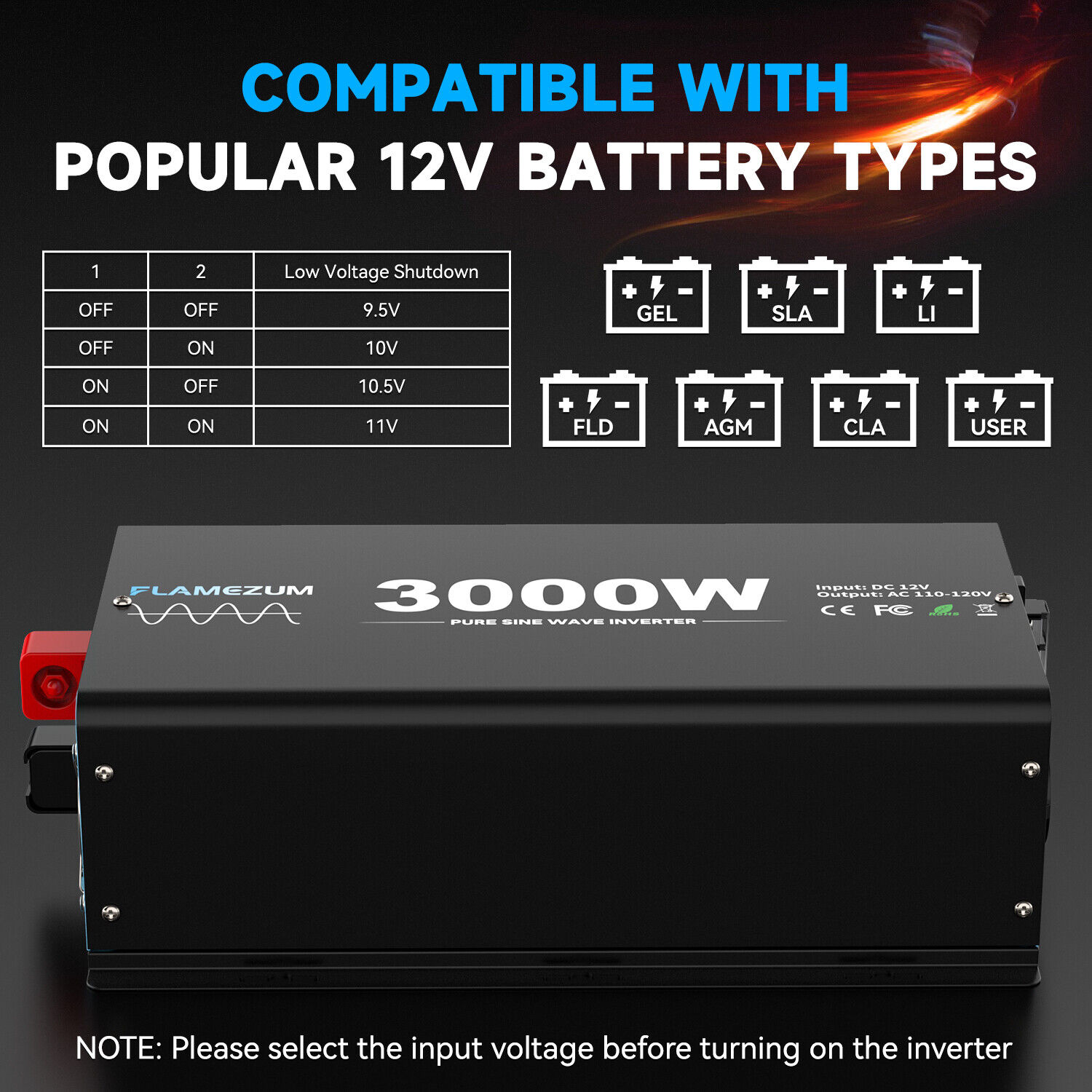 3000W Saf Sinüs Dalgası Güç İn - Inverter Pure Sine Wave 60Hz 120V 3000W incelemesi ve fiyatı