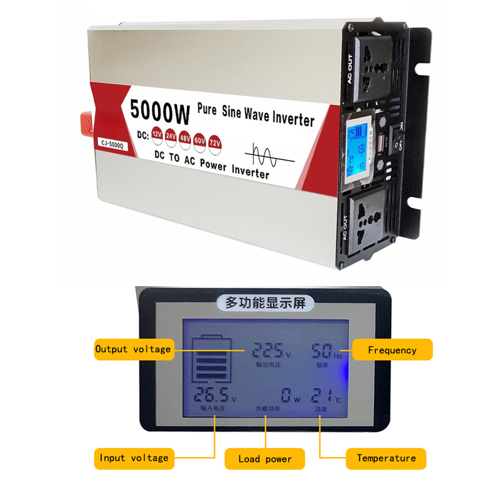 4000W/5000W/5500W/3000W Saf Si - Inverter Pure Sine Wave 60Hz 120V 3000W incelemesi ve fiyatı